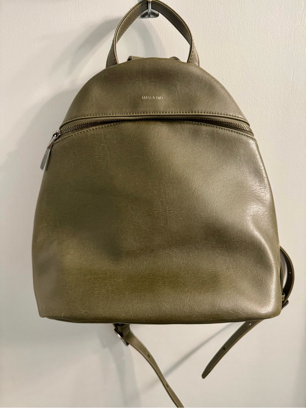 Matt & Nat Olive Vegan Leather Backpack